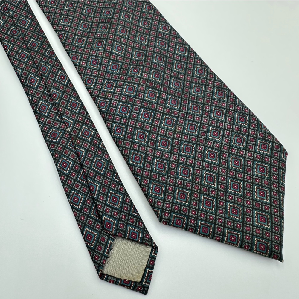 Christian Dior Geometric Men's Silk Vintage Tie